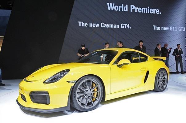 Porsche Cayman GT4 auf dem Genfer Autosalon. Foto: Zbigniew Mazar/dpp-AutoReporter